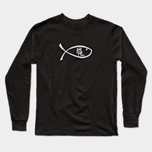 Feed the Fish (White) Long Sleeve T-Shirt